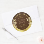 Classy Bloemen Product Verpakking Etiketten Bruin  (Envelop)