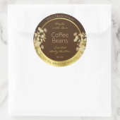 Classy Bloemen Product Verpakking Etiketten Bruin  (Tas)