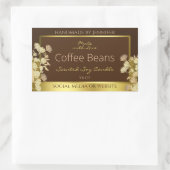 Classy Bloemen Product Verpakking Etiketten Bruin  (Tas)