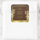 Classy Bloemen Product Verpakking Etiketten Bruin  (Tas)