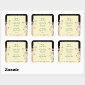 Classy Bloemen Product Verpakking Etiketten Cream  (Vel)