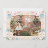 Classy Bloemen Roze Quinceanera Foto Dank u Kaart (Achterkant)