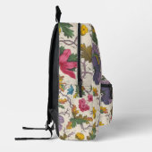 Classy bloemmotief Groen Roze Schattige Bedrukte Rugzak (Links)