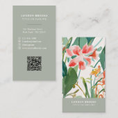 Classy Blooming Floral | Sociale media Visitekaartje (Voorkant / Achterkant)