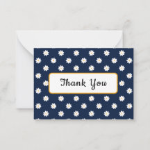 Classy Blue and Gold with White Daisy Overlay