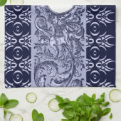 Classy Blue Baroque Pattern van LeahG - cherubs Theedoek (Gevouwen)