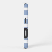 Classy Blue Denim Chambray Cabana Stripes iPhone Hoesje (Rechterkant)
