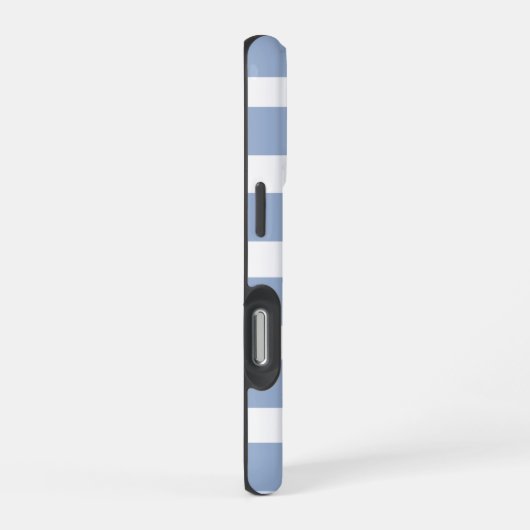 Classy Blue Denim Chambray Cabana Stripes iPhone Hoesje (Rechterkant)