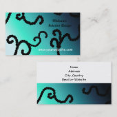 Classy Blue en Black Interior Design Visitekaartje (Voorkant / Achterkant)