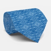 Classy Blue en White Pattern Stropdas (Opgerold)