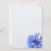 Classy blue floral photoWedding Invitation Kaart (Achterkant)