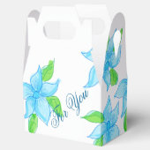 Classy Blue Flowered Guest Favor Bedankdoosjes (Geopend)