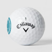 Classy Blue Glitter Sparkly Monogam Personalized Golfballen (Logo)