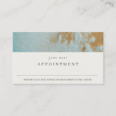 Classy Blue Gold Oil Paint Texture Afspraak Visitekaartje (Voorkant)