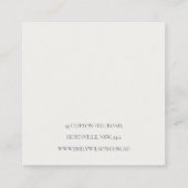 Classy Blue Gold Oil Paint Texture Earring Houder Vierkante Visitekaartje (Achterkant)