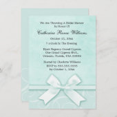 Classy Blue Green Bridal Shower Invitation Kaart (Voorkant / Achterkant)