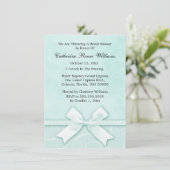 Classy Blue Green Bridal Shower Invitation Kaart (Staand voorkant)
