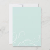 Classy Blue Green Bridal Shower Invitation Kaart (Achterkant)