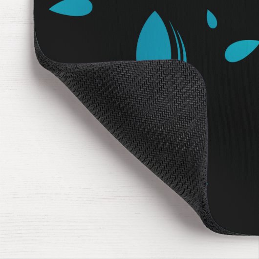 Classy Blue Petals Muismat (Hoek)