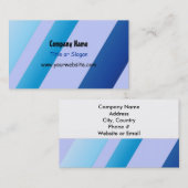 Classy Blue Stripe Design Visitekaartje (Voorkant / Achterkant)