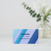 Classy Blue Stripe Design Visitekaartje (Staand voorkant)