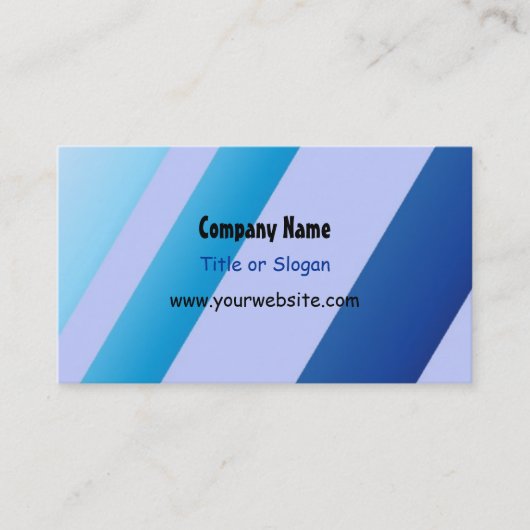 Classy Blue Stripe Design Visitekaartje (Voorkant)