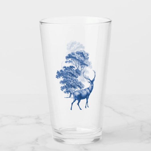 Classy  Blue Toile Deer in Forest Glas (Achterkant)