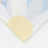 Classy Blue White Daisy Flowers Fleece Deken (Hoek)