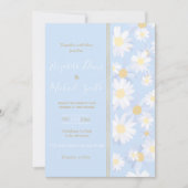 Classy Blue White Daisy Flowers Kaart (Voorkant)