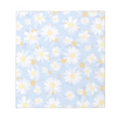 Classy Blue White Daisy Flowers Notitieblok (Voorkant)