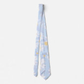 Classy Blue White Daisy Flowers Stropdas (Achterkant)