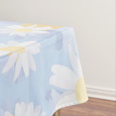 Classy Blue White Daisy Flowers Tafelkleed (Voorbeeld)
