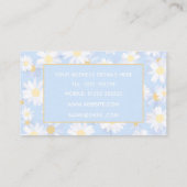 Classy Blue White Daisy Flowers Visitekaartje (Achterkant)