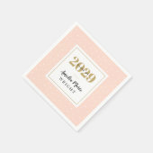 Classy Blush en Gold Personalized Afstuderen Servet (Hoek)