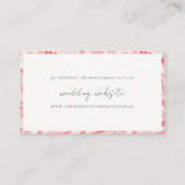 Classy Blush Paisley Typography Wedding Website Informatiekaartje (Achterkant)