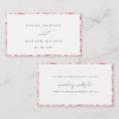 Classy Blush Paisley Typography Wedding Website Informatiekaartje (Voorkant / Achterkant)