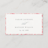 Classy Blush Paisley Typography Wedding Website Informatiekaartje (Voorkant)
