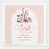 Classy Blush Petals and Prosecco Bridal Napkins Servet (Voorkant)