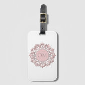 Classy Blush Pink Mandala OM Bagagelabel (Voorkant (verticaal))