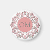 Classy Blush Pink Mandala OM Magneet (Voorkant)