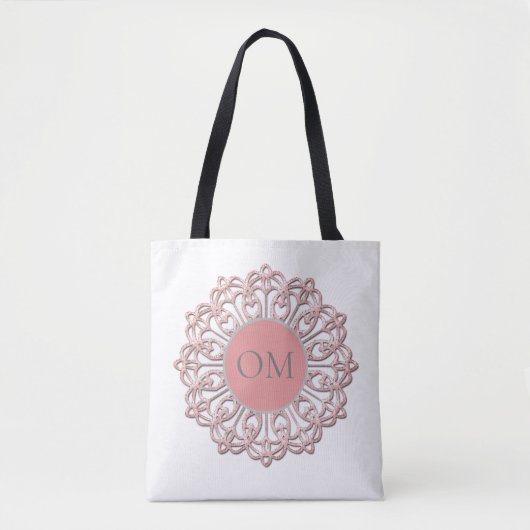 Classy Blush Pink Mandala OM Tote Bag (Voorkant)