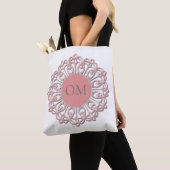 Classy Blush Pink Mandala OM Tote Bag (Dichtbij)