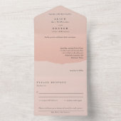 Classy Blush Roos Weddenschap in één uitnodiging (Binnen)