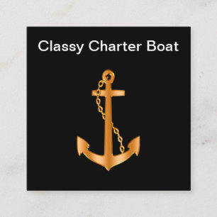 Classy Boat Anchor Nautical Thema Vierkante Visitekaartje