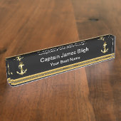 Classy Boat Captain Desk Naam Borden Naambordje (Zijkant)