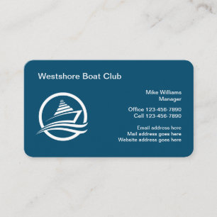 Classy Boat Club Logo Design Visitekaartjes