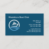 Classy Boat Club Theme Visitekaartjes (Voorkant)