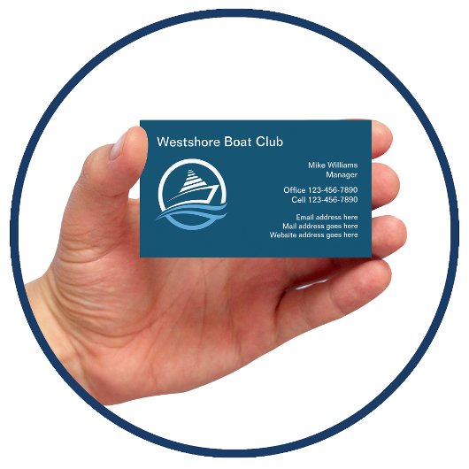 Classy Boat Club Theme Visitekaartjes