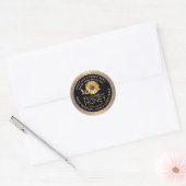 Classy Boerderij Honing Zonnebloem  Bee Gold Ronde Sticker (Envelop)