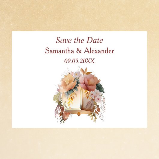 Classy Bohemian Floral Save the Date